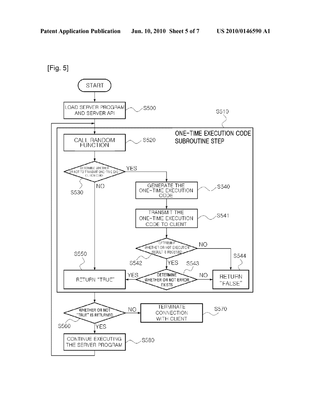 SYSTEM AND METHOD FOR SECURITY USING ONE-TIME EXECUTION CODE - diagram, schematic, and image 06