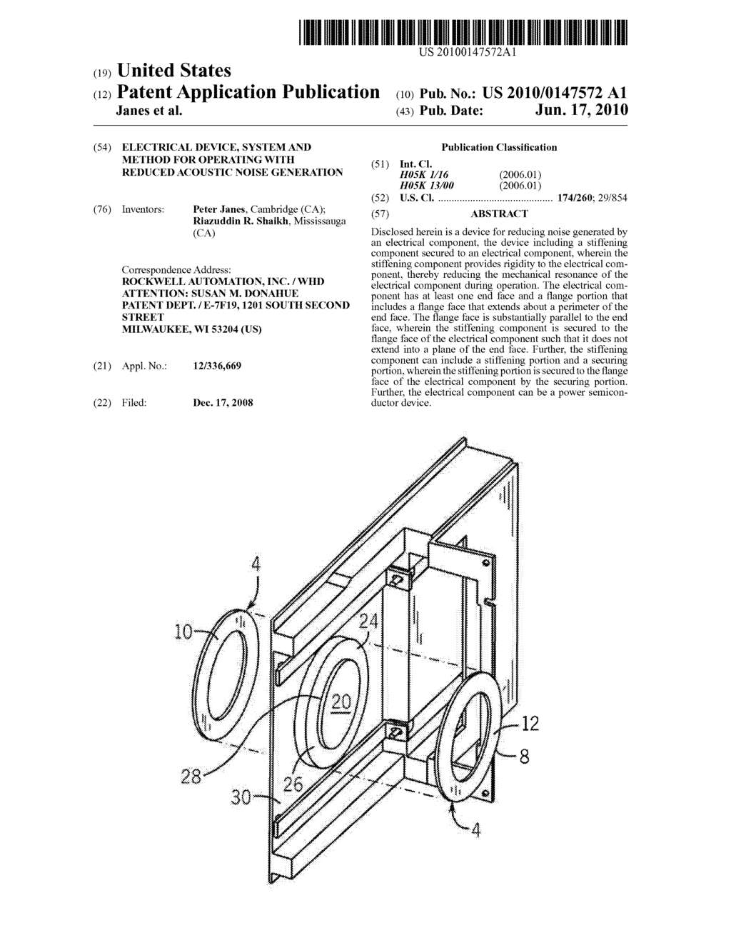 Electrical Device, System and Method for Operating with Reduced Acoustic Noise Generation - diagram, schematic, and image 01