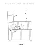 CATCHING DEVICE FOR USE WITH UPHOLSTERED FURNITURE diagram and image