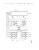 Asynchronous AC induction electrical machines in cross-interlockingly parallel connection diagram and image