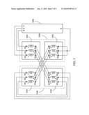 Asynchronous AC induction electrical machines in cross-interlockingly parallel connection diagram and image