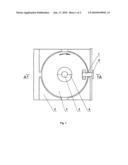 Device for cleaning a spindle support flange of device for reading and/or recording information to and from compact disks diagram and image