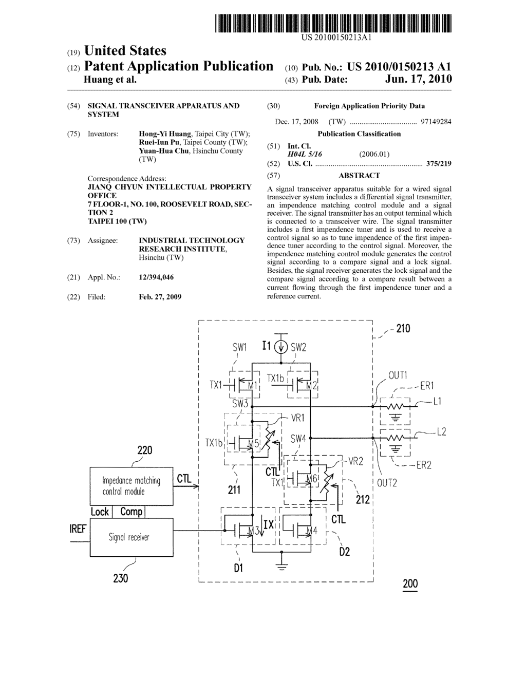 SIGNAL TRANSCEIVER APPARATUS AND SYSTEM - diagram, schematic, and image 01