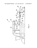 COTTON HARVESTING MACHINE WITH ON-BOARD MODULE BUILDER AND INTEGRATED MODULE TRANSPORTER HAVING ON-THE-GO UNLOADING CAPABILITY AND METHOD OF OPERATION OF THE SAME diagram and image