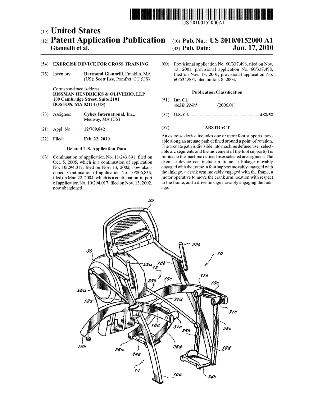 EXERCISE DEVICE FOR CROSS TRAINING - diagram, schematic, and image 01