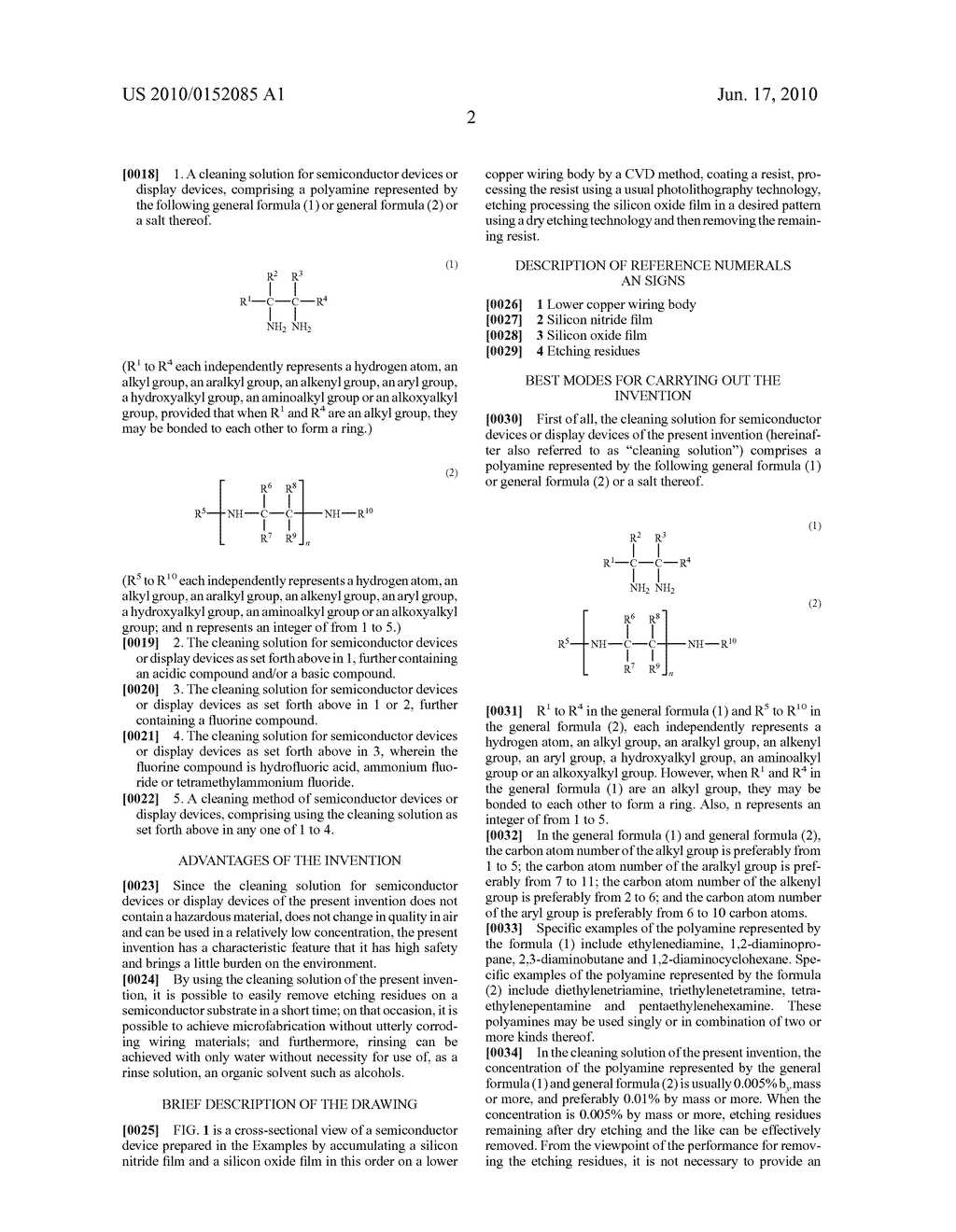 CLEANING SOLUTION FOR SEMICONDUCTOR DEVICE OR DISPLAY DEVICE, AND CLEANING METHOD - diagram, schematic, and image 04