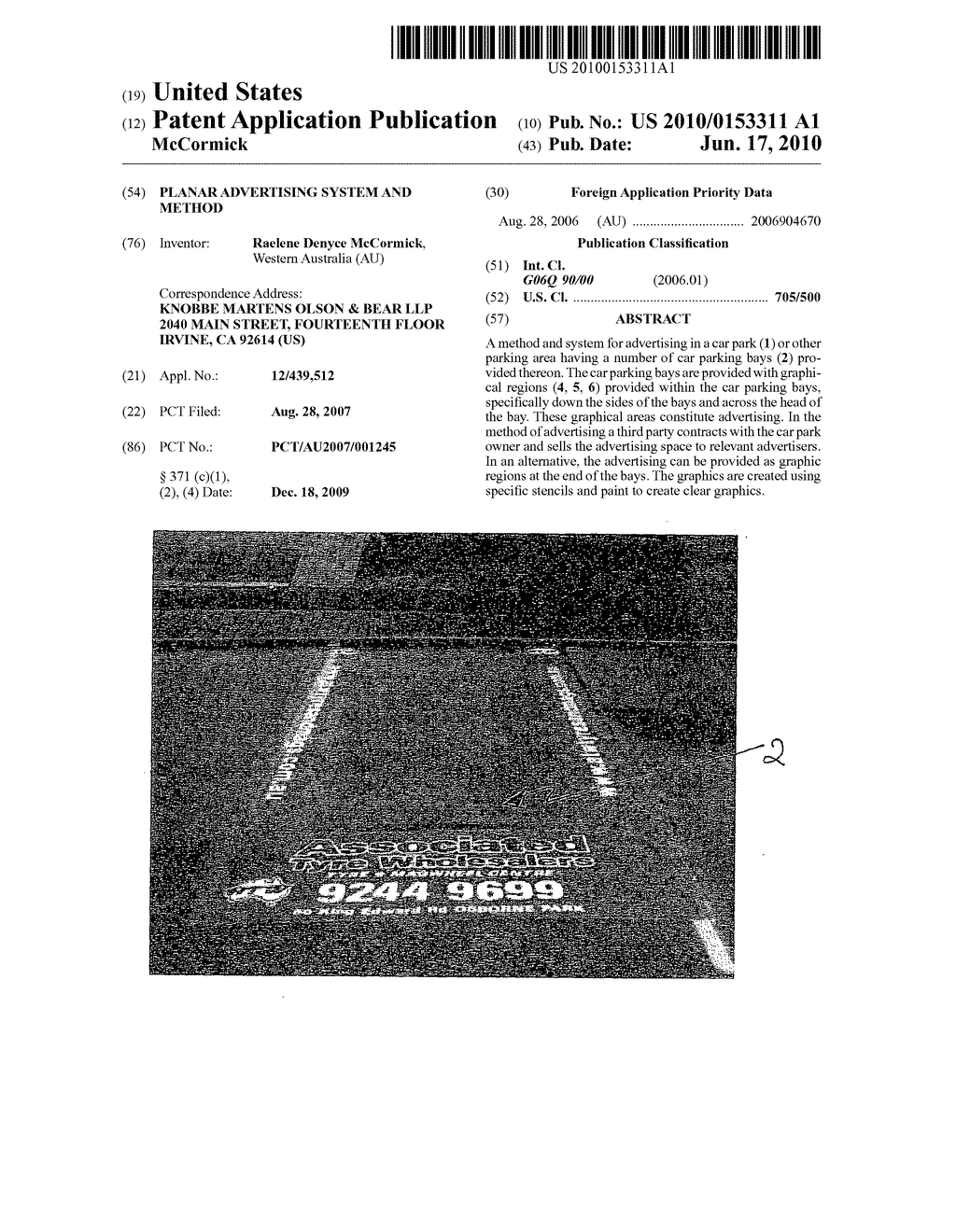 PLANAR ADVERTISING SYSTEM AND METHOD - diagram, schematic, and image 01