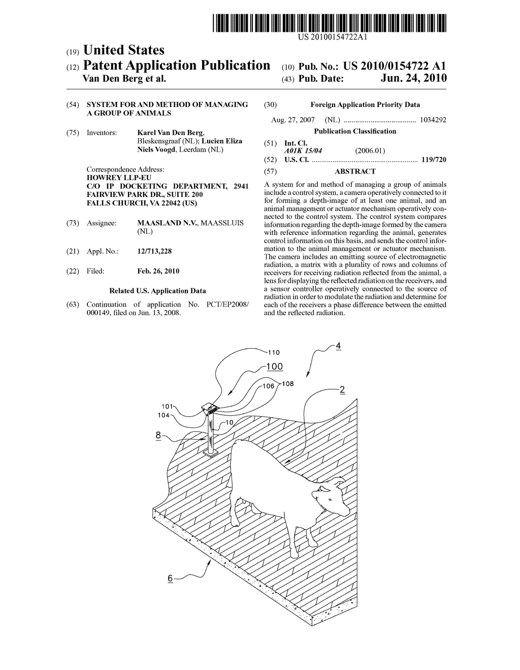 SYSTEM FOR AND METHOD OF MANAGING A GROUP OF ANIMALS - diagram, schematic, and image 01