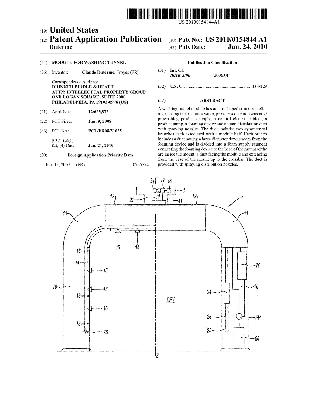 MODULE FOR WASHING TUNNEL - diagram, schematic, and image 01