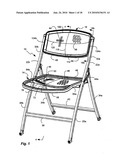 FOLDING MESH CHAIR WITH NESTING HOOPS diagram and image