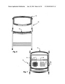 FOLDING MESH CHAIR WITH NESTING HOOPS diagram and image