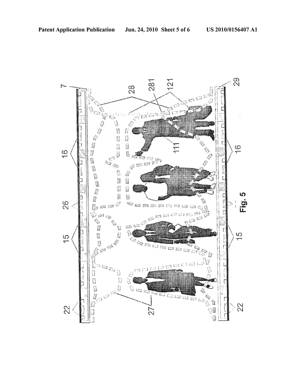 Arragement and method for recognising and classifying preferably hidden objects in object and/or human traffic - diagram, schematic, and image 06