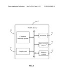 SYSTEM AND METHOD FOR SELECTING A CHARACTER IN A MOBILE DEVICE diagram and image