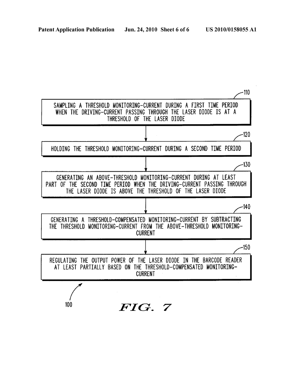 METHOD AND APPARATUS FOR CONTROLLING AND MONITORING LASER POWER IN BARCODE READERS - diagram, schematic, and image 07