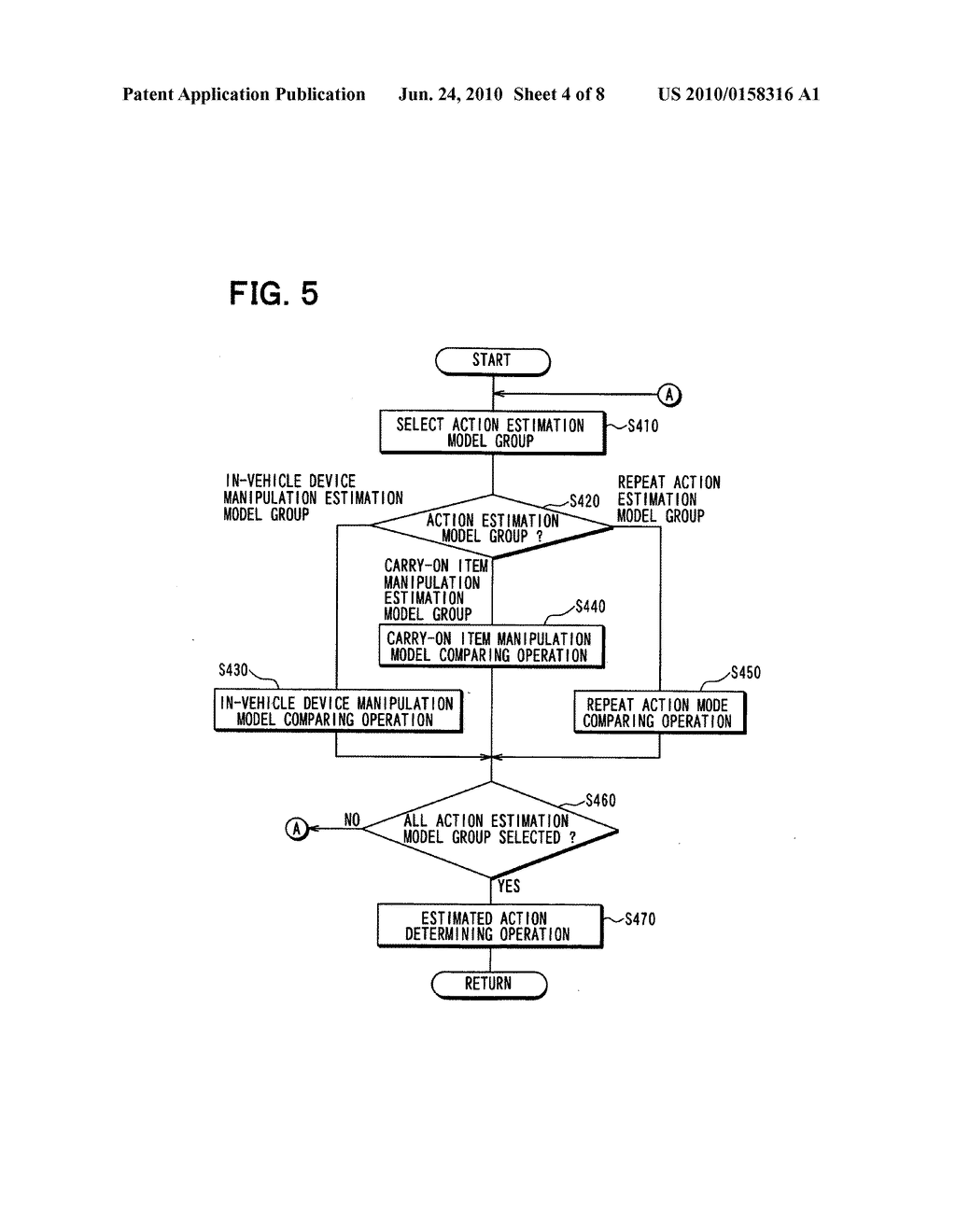 Action estimating apparatus, method for updating estimation model, and program - diagram, schematic, and image 05