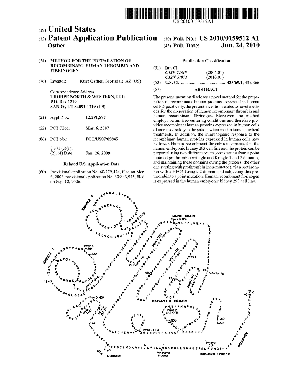 METHOD FOR THE PREPARATION OF RECOMBINANT HUMAN THROMBIN AND FIBRINOGEN - diagram, schematic, and image 01