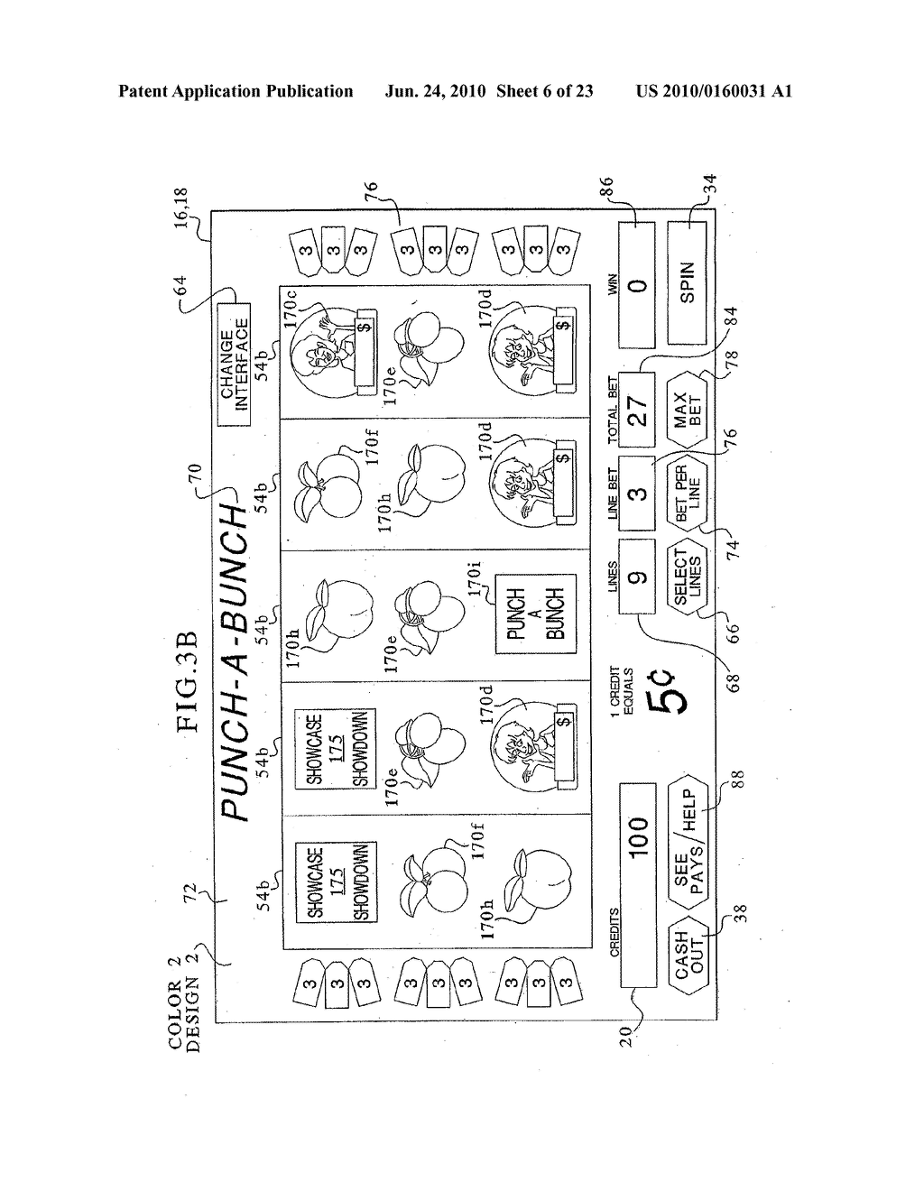 GAMING DEVICE HAVING MULTIPLE SELECTABLE DISPLAY INTERFACES BASED ON PLAYER'S WAGERS - diagram, schematic, and image 07