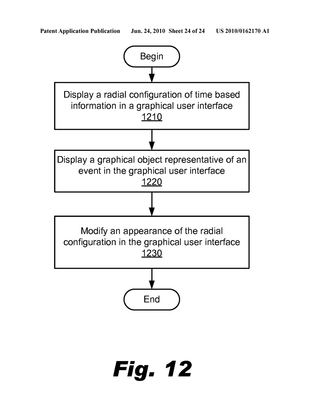 SYSTEMS AND METHODS FOR RADIAL DISPLAY OF TIME BASED INFORMATION - diagram, schematic, and image 25