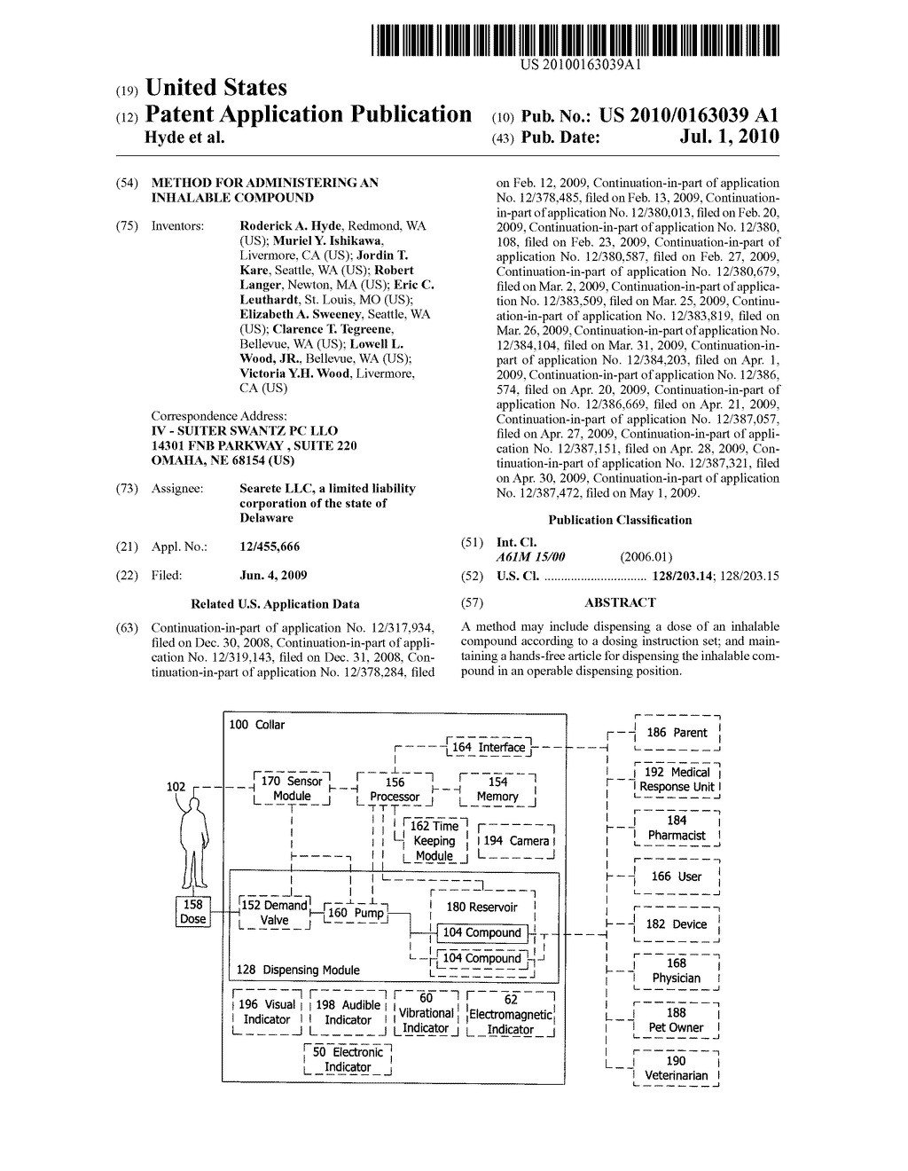 Method for administering an inhalable compound - diagram, schematic, and image 01