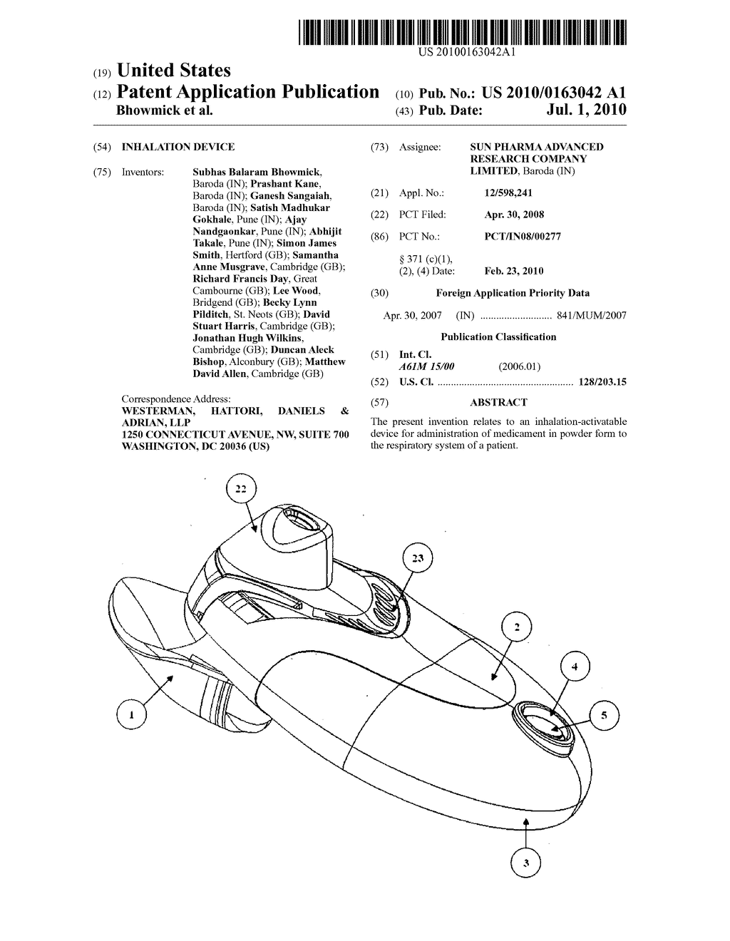 INHALATION DEVICE - diagram, schematic, and image 01