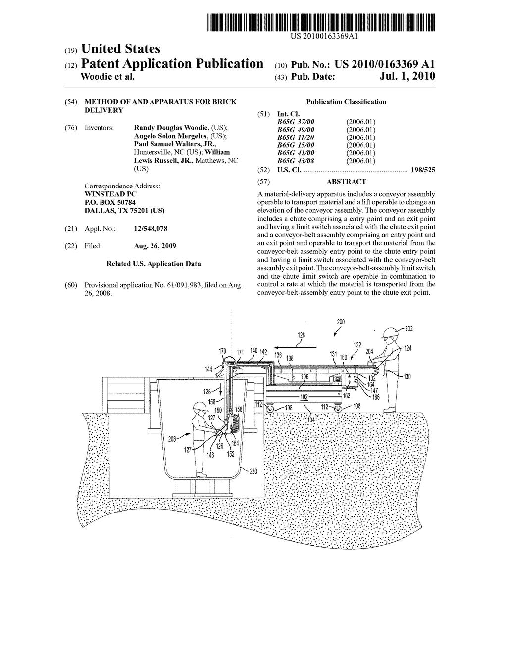 METHOD OF AND APPARATUS FOR BRICK DELIVERY - diagram, schematic, and image 01