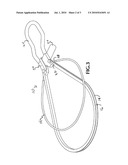 Portable bag holder employing elastic bands diagram and image
