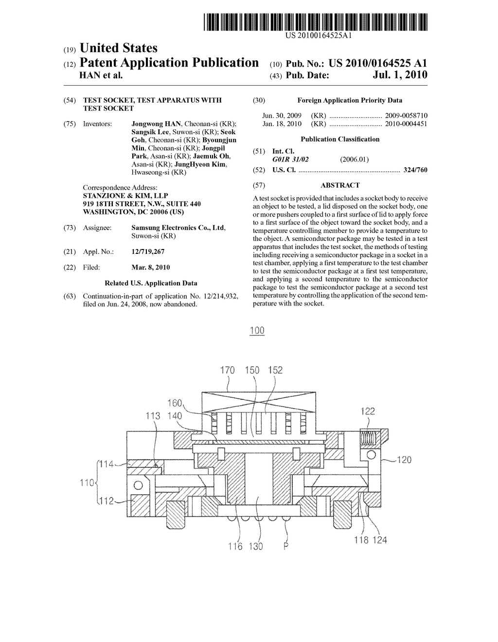 TEST SOCKET, TEST APPARATUS WITH TEST SOCKET - diagram, schematic, and image 01