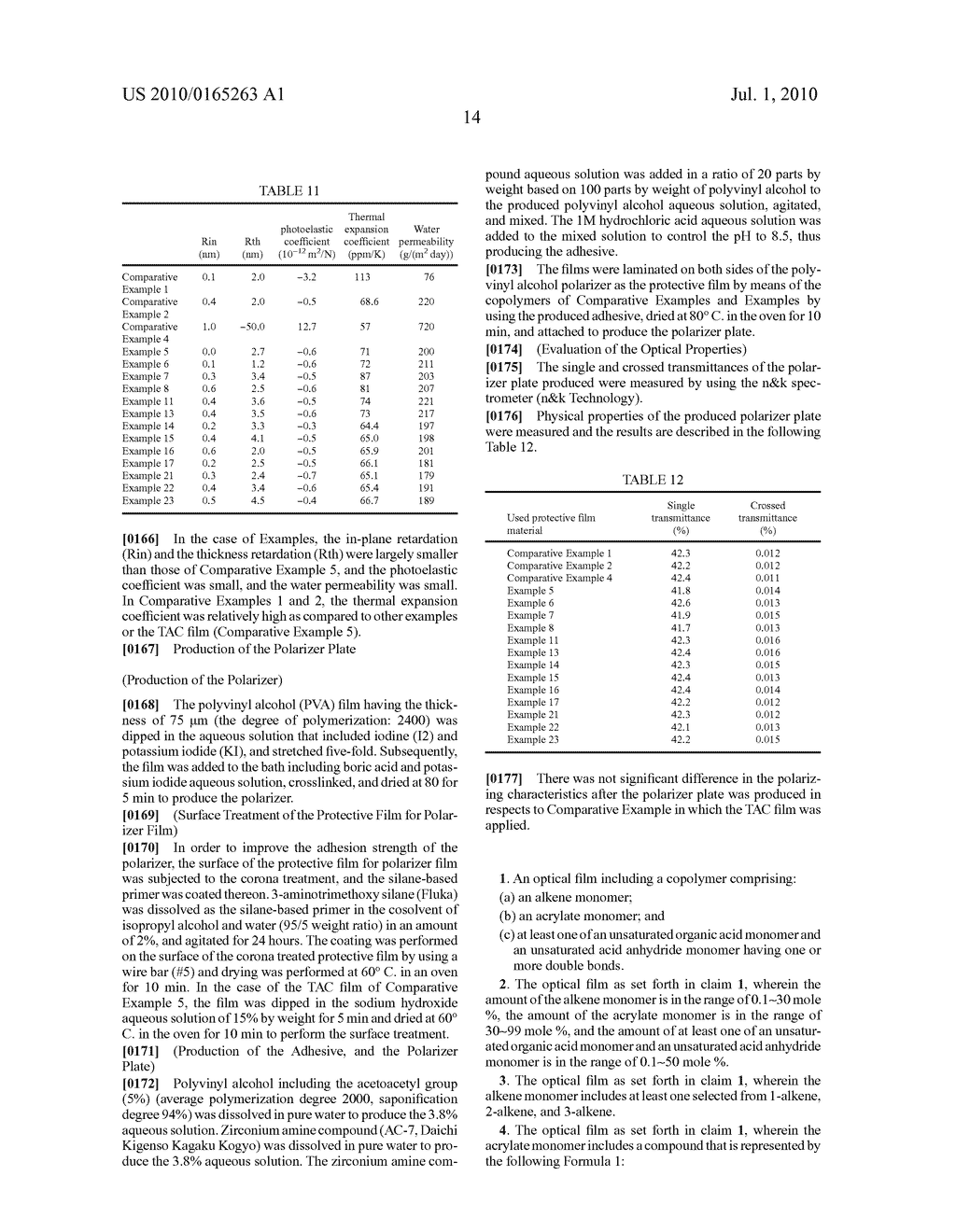 OPTICAL FILM,PROTECTION FILM POLARIZER FILM,POLARIZER PLATE FABRICATED THEREFORM,AND DISPLAY DEVICE EMPLOYING THEROF - diagram, schematic, and image 24