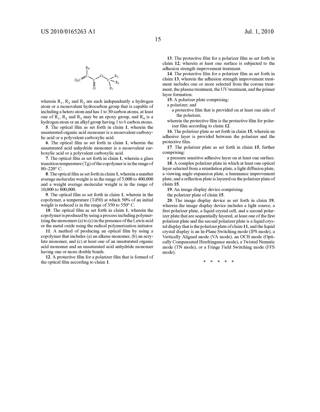 OPTICAL FILM,PROTECTION FILM POLARIZER FILM,POLARIZER PLATE FABRICATED THEREFORM,AND DISPLAY DEVICE EMPLOYING THEROF - diagram, schematic, and image 25