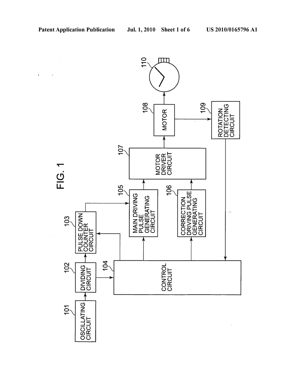 Stepping motor control circuit and analogue electronic watch - diagram, schematic, and image 02