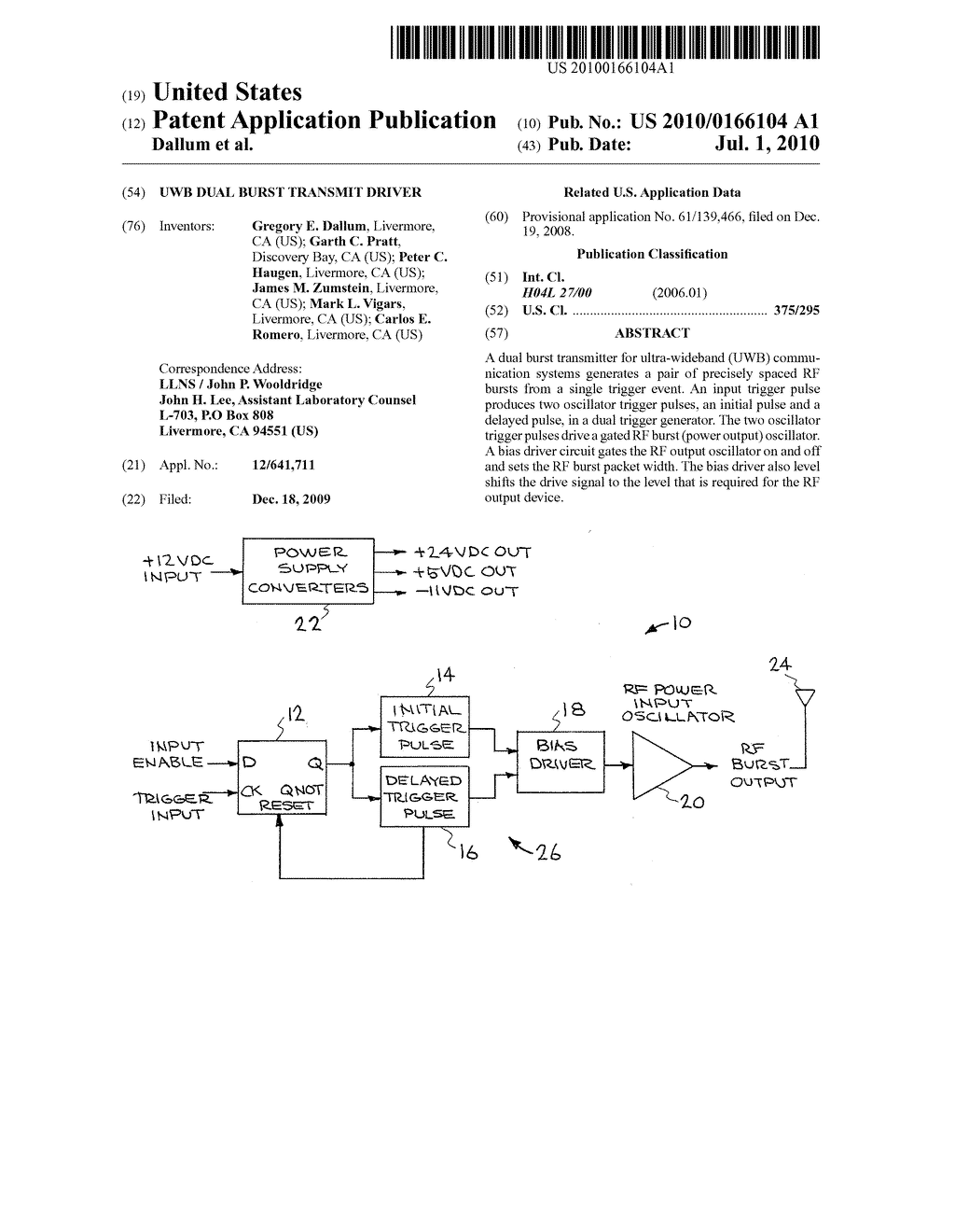 UWB DUAL BURST TRANSMIT DRIVER - diagram, schematic, and image 01