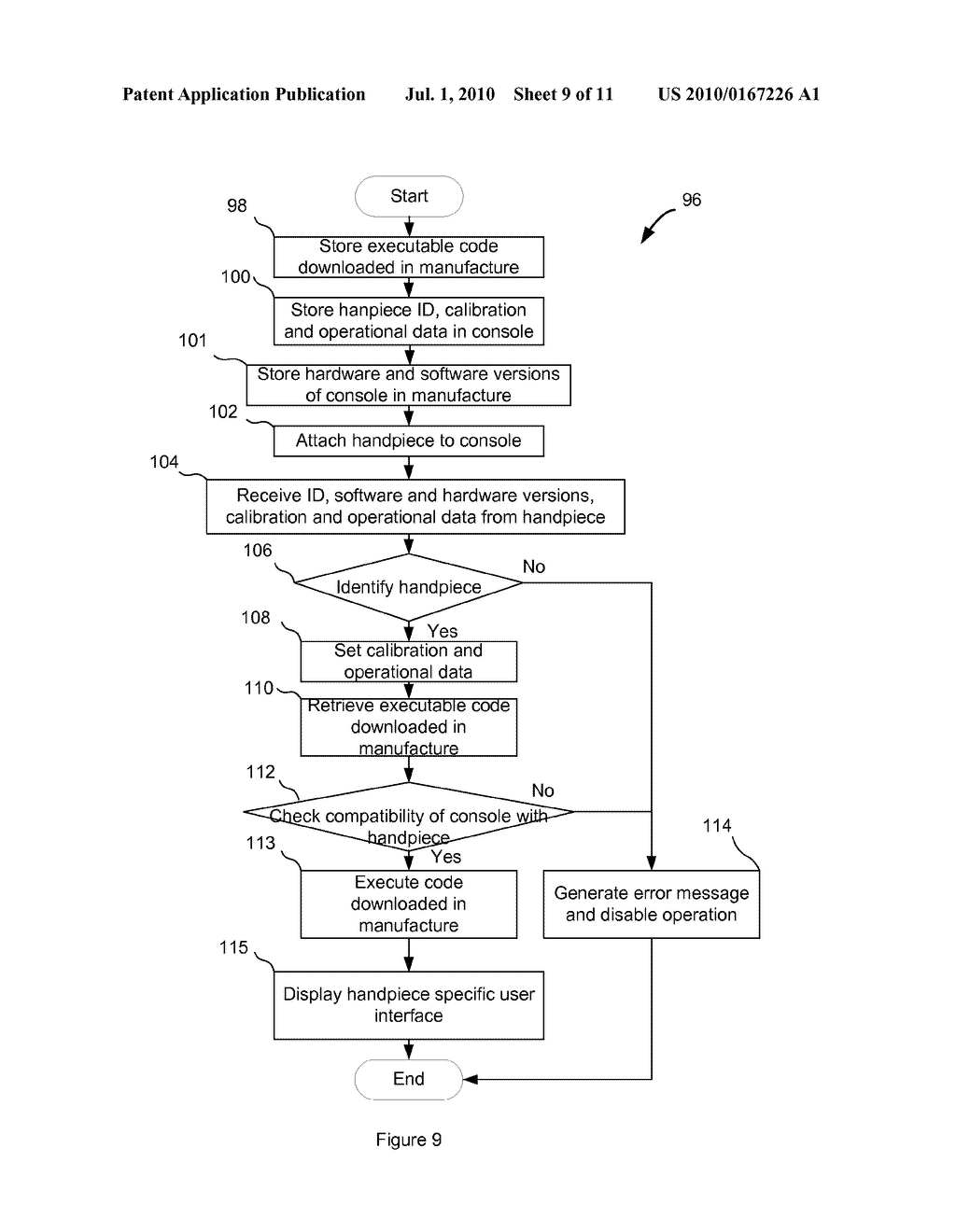 SYSTEM AND METHOD FOR DENTAL APPLICATIONS WITHOUT OPTICAL CONNECTORS IN CONSOLE, AND HANDPIECE ASSEMBLY THEREFOR - diagram, schematic, and image 10