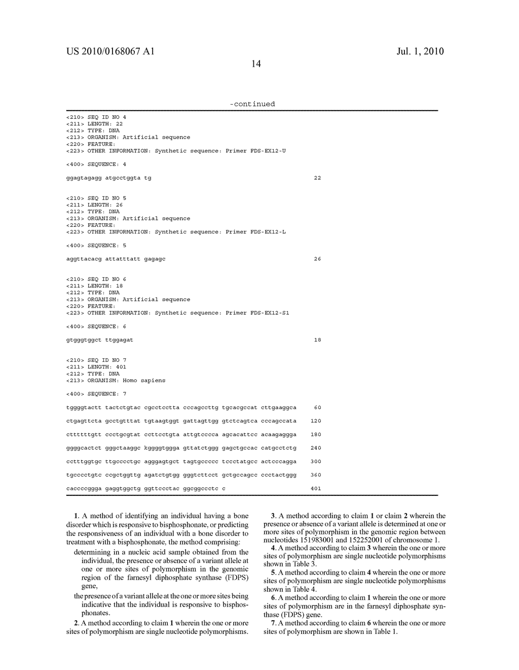 BIOMARKERS FOR BISPHOSPHONATE-RESPONSIVE BONE DISORDERS - diagram, schematic, and image 15