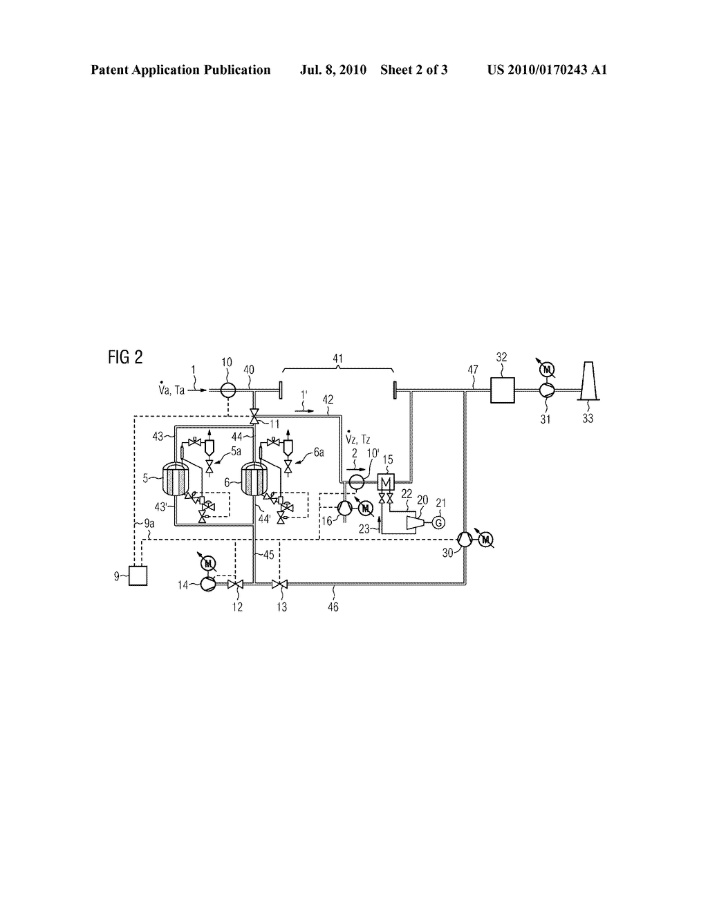 METHOD AND DEVICE FOR UTILIZING HEAT TRANSPORTED BY A DISCONTINUOUS FLOW OF EXHAUST GASES - diagram, schematic, and image 03