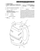 Tire with asymmetric tread profile diagram and image