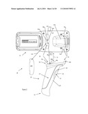 PISTOL GRIP FOR A PORTABLE TERMINAL WITH AN INTERNAL RECEPTACLE FOR A STYLUS diagram and image