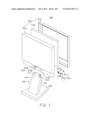 FLAT PANEL DISPLAY WITH SUPPORT PROVIDING PIVOTING diagram and image