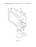 FLAT PANEL DISPLAY WITH SUPPORT PROVIDING PIVOTING diagram and image