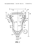 Lacrosse Head With Vertical Pocket Attachments diagram and image