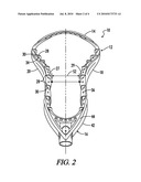 Lacrosse Head With Vertical Pocket Attachments diagram and image