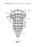 Lacrosse Head With Vertical Pocket Attachments diagram and image