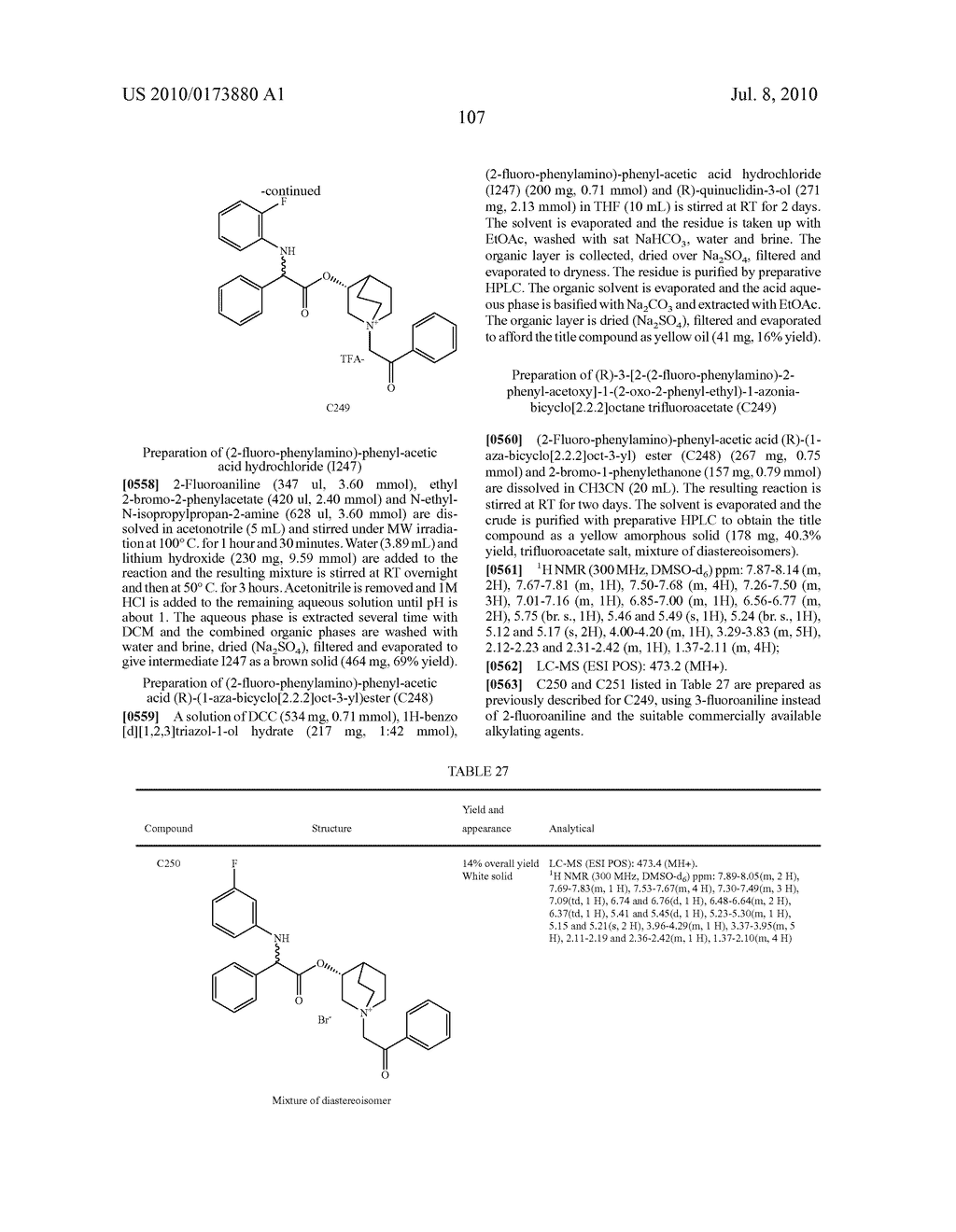 ALKALOID AMINOESTER DERIVATIVES AND MEDICINAL COMPOSITION THEREOF - diagram, schematic, and image 108