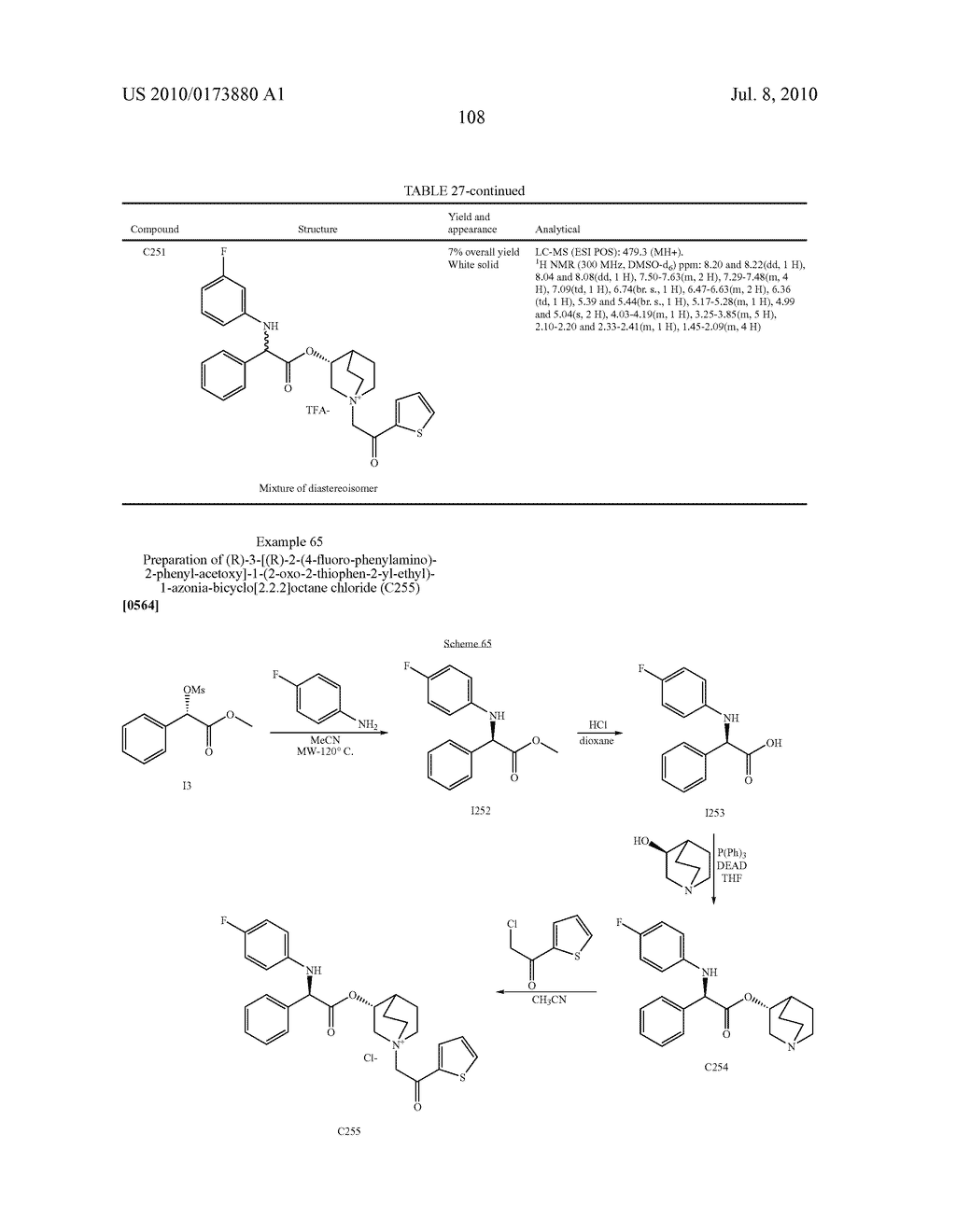ALKALOID AMINOESTER DERIVATIVES AND MEDICINAL COMPOSITION THEREOF - diagram, schematic, and image 109