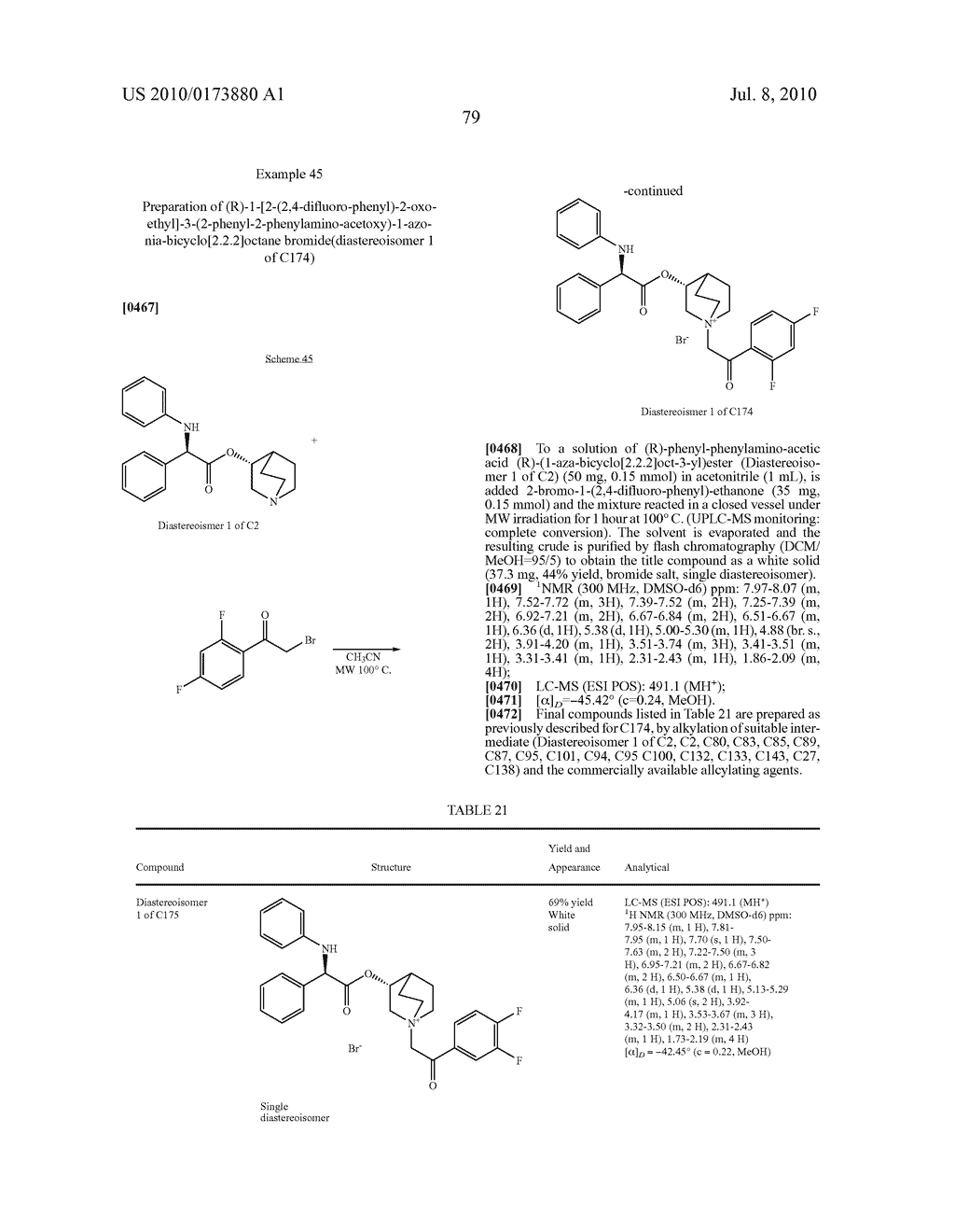 ALKALOID AMINOESTER DERIVATIVES AND MEDICINAL COMPOSITION THEREOF - diagram, schematic, and image 80