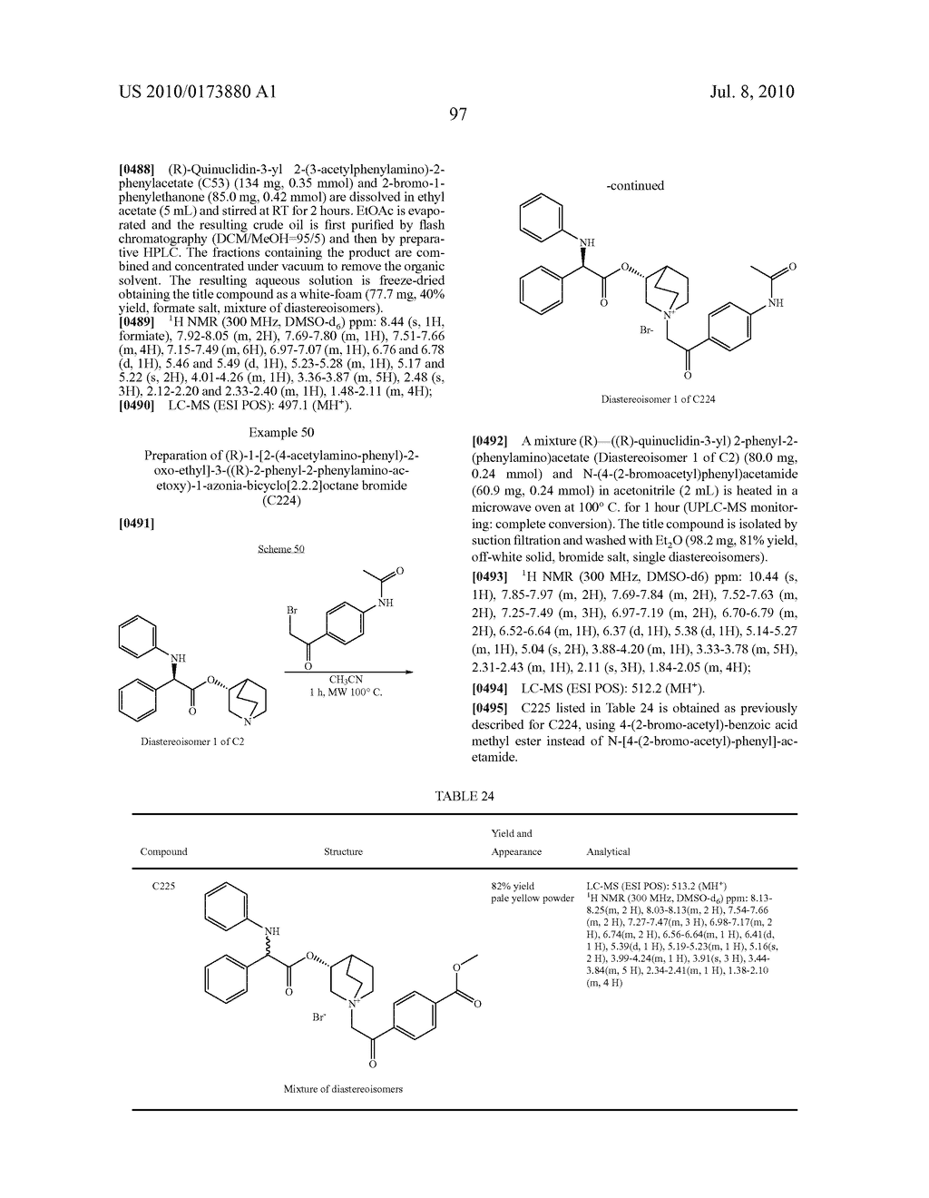 ALKALOID AMINOESTER DERIVATIVES AND MEDICINAL COMPOSITION THEREOF - diagram, schematic, and image 98