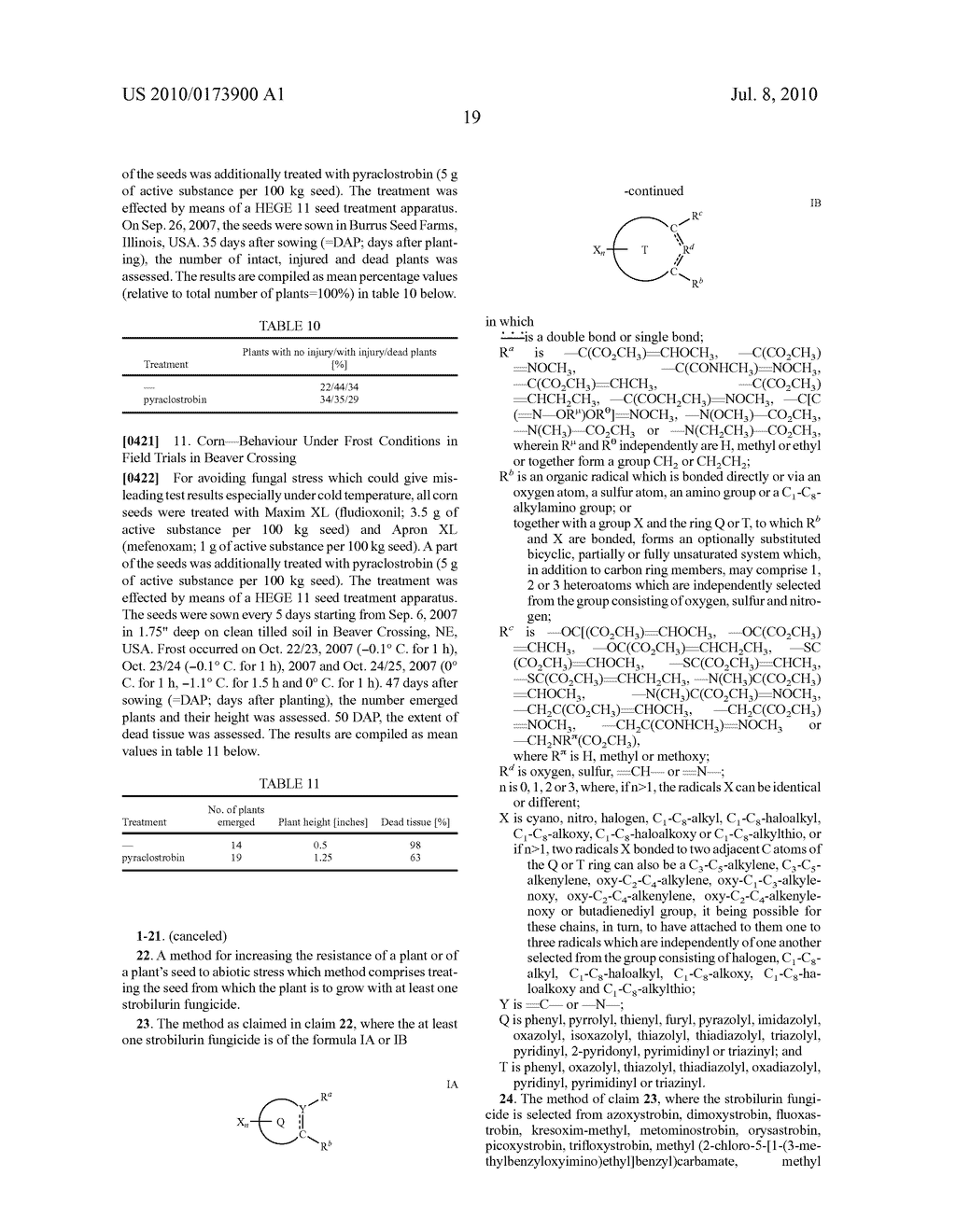 Strobilurins for Increasing the Resistance of Plants to Abiotic Stress - diagram, schematic, and image 20