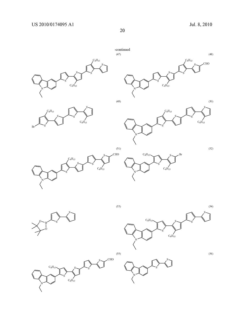 ORGANIC COMPOUND, SEMICONDUCTOR FILM ELECTRODE EMPLOYING THE ORGANIC COMPOUND, PHOTOELECTRIC CONVERSION ELEMENT EMPLOYING THE ORGANIC COMPOUND, AND PHOTOELECTROCHEMICAL SOLAR CELL EMPLOYING THE ORGANIC COMPOUND - diagram, schematic, and image 22