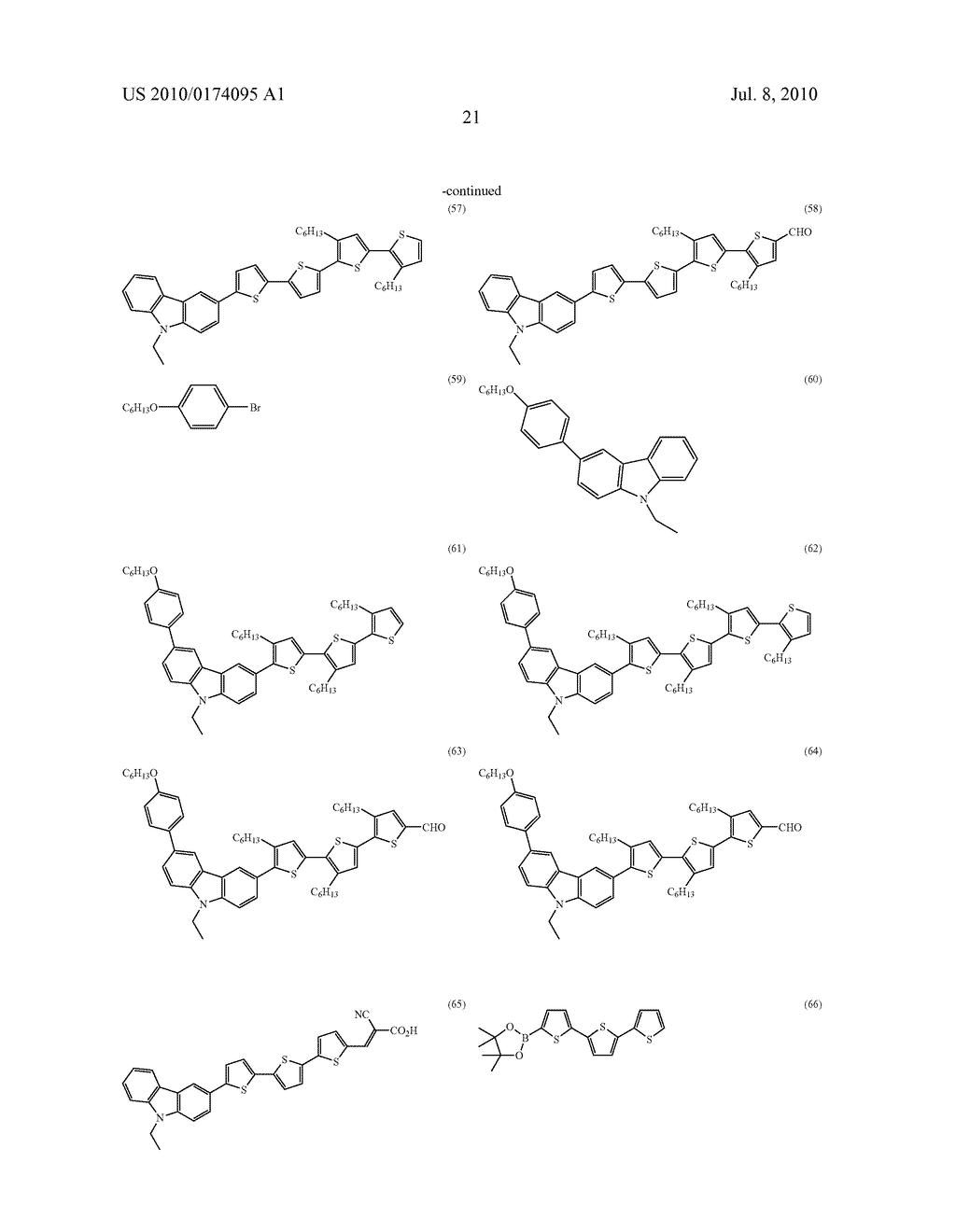 ORGANIC COMPOUND, SEMICONDUCTOR FILM ELECTRODE EMPLOYING THE ORGANIC COMPOUND, PHOTOELECTRIC CONVERSION ELEMENT EMPLOYING THE ORGANIC COMPOUND, AND PHOTOELECTROCHEMICAL SOLAR CELL EMPLOYING THE ORGANIC COMPOUND - diagram, schematic, and image 23