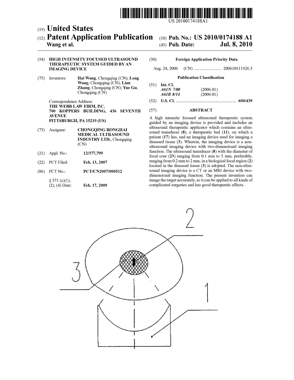 High Intensity Focused Ultrasound Therapeutic System Guided by an Imaging Device - diagram, schematic, and image 01