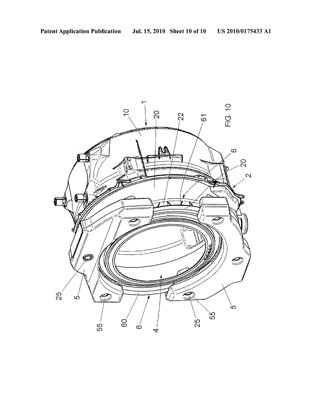Tub for washing machine or washer-drier - diagram, schematic, and image 11